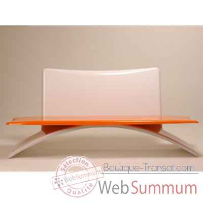 Banc design Vagance gris, orange Art Mely - AM21