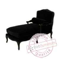 Chaise longue black velvet 72x140xh.100cm Kingsbridge -SC2000-59-12