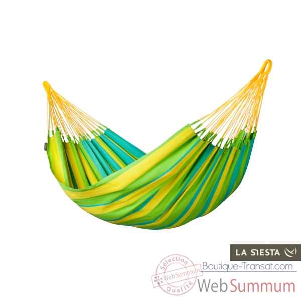 Hamac simple colombien sonrisa lime (resistant aux intemperies) La Siesta -SNH14-4