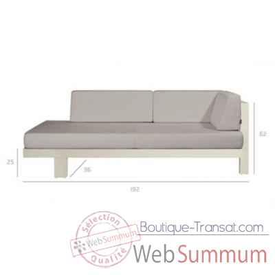 Pure sofa off-white meridienne gauche Tribu -Tribu148